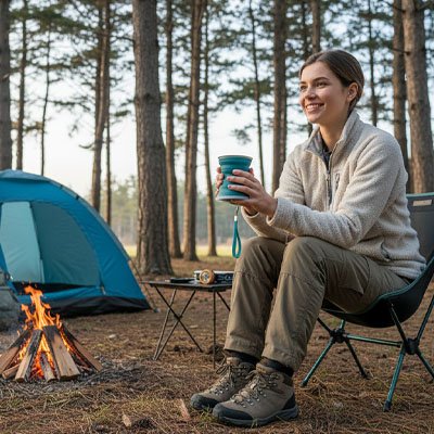 Gobelet pliable silicone voyage aventure