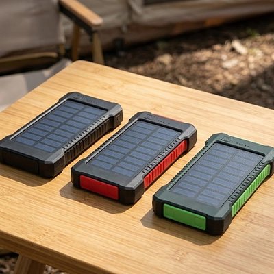 Batterie externe solaire nomade pour camping trek et aventure