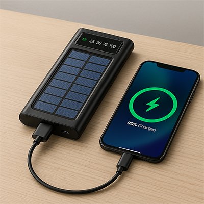 Batterie externe solaire randonnée compacte