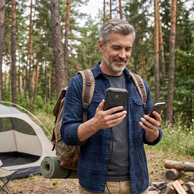 Batterie Externe Solaire Portable - Autonomie Illimitée Camping Trek