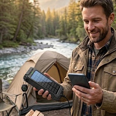 Batterie Externe Solaire Portable - Autonomie Illimitée Camping Trek