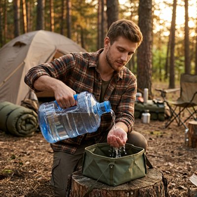 Bidon eau 10L camping robinet