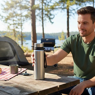 Bouteille isotherme ThermoPure camping bivouac