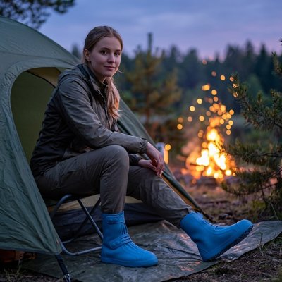 Couvre-chaussure imperméable semelle antidérapante détail