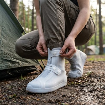 Couvre-chaussure imperméable plié compact camping