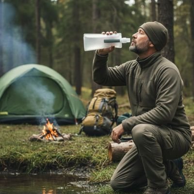 Gourde filtrante randonnée 700ml ultralégère