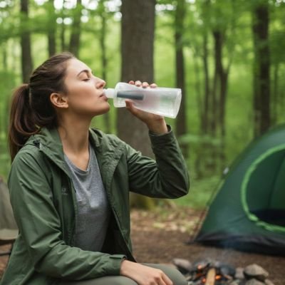 Gourde filtrante randonnée poche sac dos