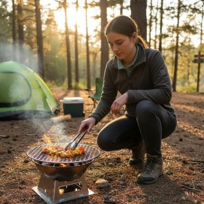 Grille barbecue inox camping plein air