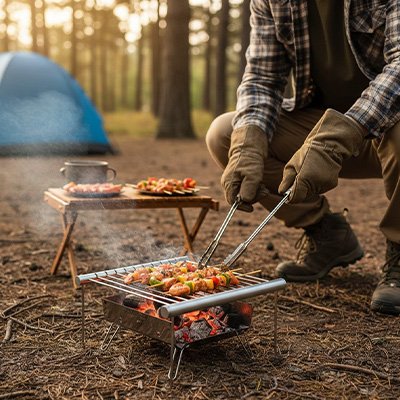 Grille barbecue cuisson plein air