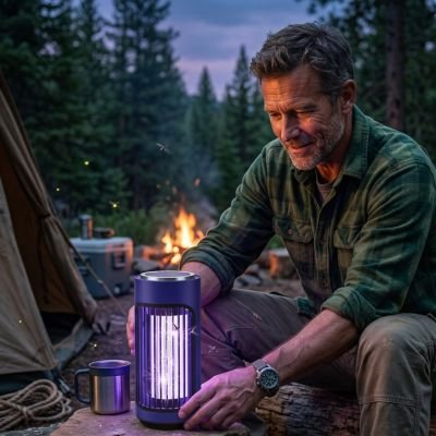 Lampe anti moustique suspendue tente trek