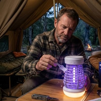 Lampe anti moustique naturelle détail grille