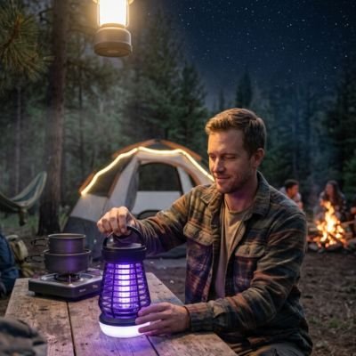 Lampe anti moustique camping tente