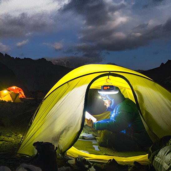 Lampe camping rechargeable USB branchée