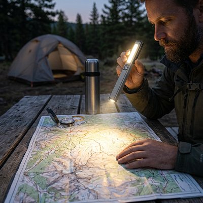 Lampe de Poche Rechargeable Ultra-Puissante pour Camping et Trek