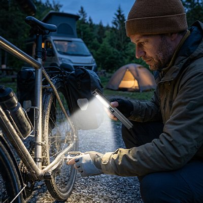 Lampe de Poche Rechargeable Ultra-Puissante pour Camping et Trek