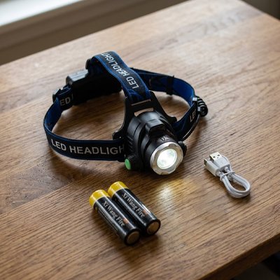 Lampe frontale trek aventure estivale