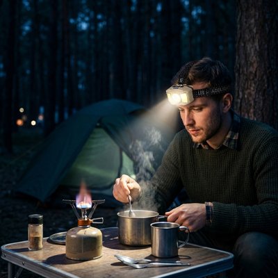 Lampe frontale ultra-puissante camping bivouac