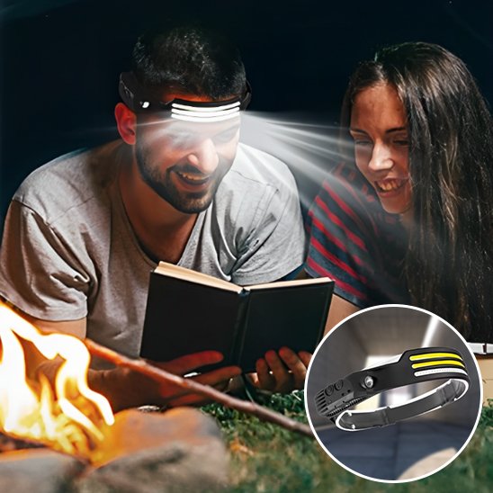 Lampe frontale camping sous tente