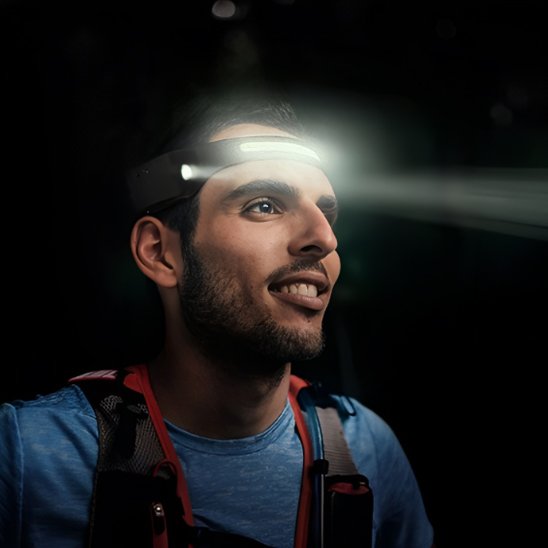 Lampe frontale modes éclairage multiples