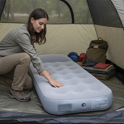 Matelas gonflable bivouac été nature