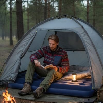 Matelas gonflable 2 personnes déplié