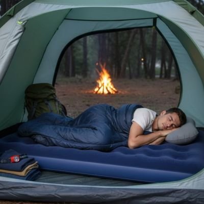 Matelas gonflable compact sac transport