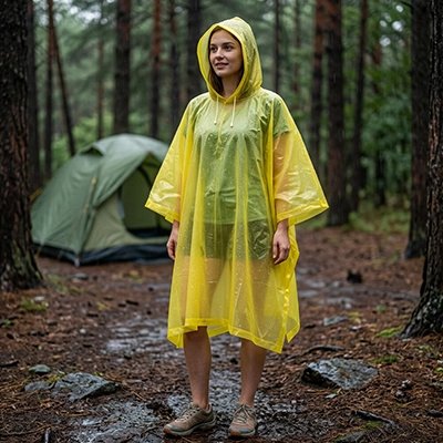 Poncho Pluie Ultra-Léger Imperméable — Trek et Camping Été