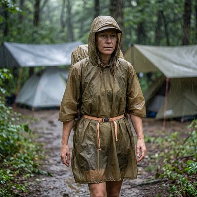 Poncho pluie compact trek camping été