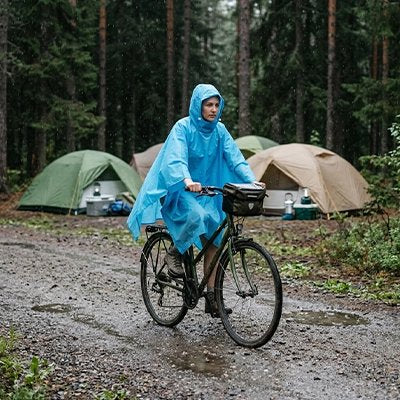 Poncho Pluie Ultra-Léger Imperméable — Trek et Camping Été