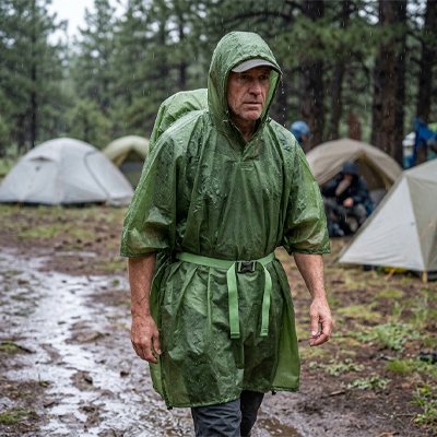 Poncho pluie compact randonnée montagne