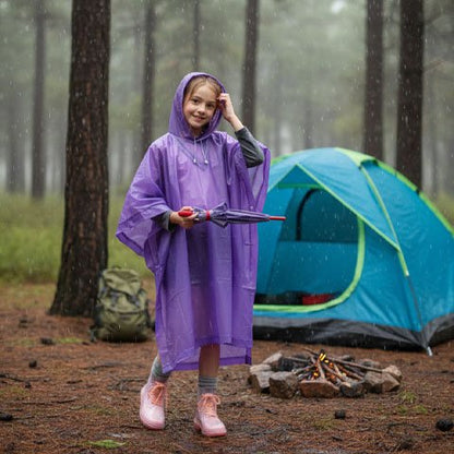Poncho pluie 90g rangé pochette compacte
