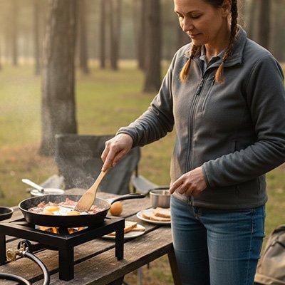 Réchaud gaz portable bivouac montagne