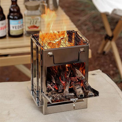 Réchaud compact outdoor flamme allumée