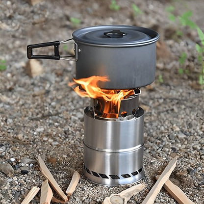 Réchaud portable bois ultracompact déplié