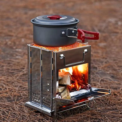 Réchaud compact camping avec popote