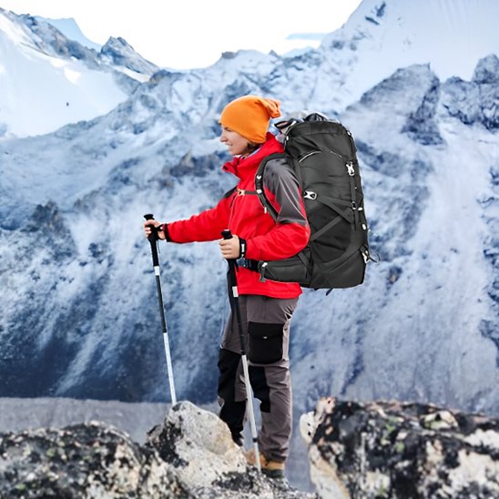 Sac à dos randonnée 65L housse pluie