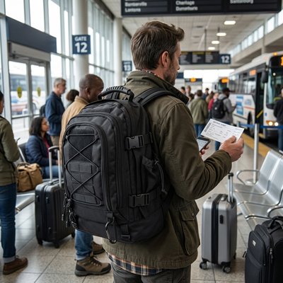 Sac à dos voyage ergonomique 40L noir
