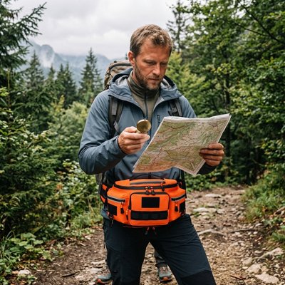 Sac banane trek compartiments ouverts