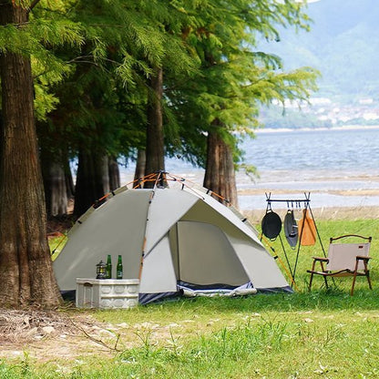 Tente camping ultra-résistante montée nature