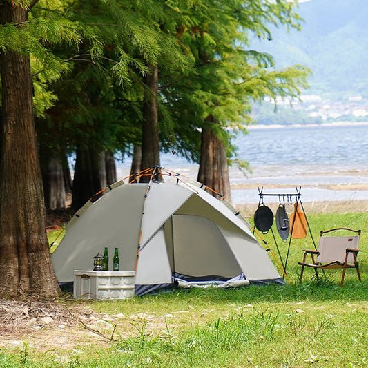 Tente camping ultra-résistante montée nature