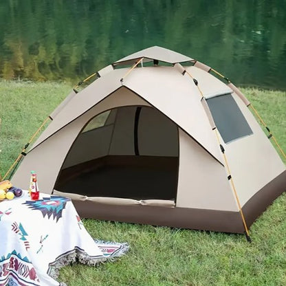 Tente camping pop-up compacte repliée