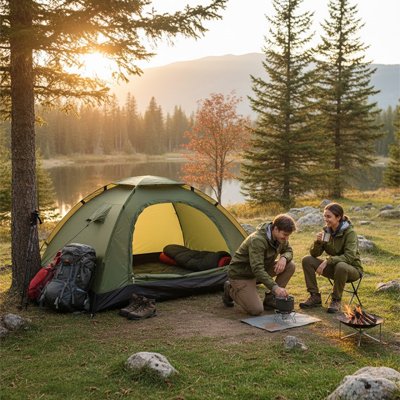 Tente trekking 2 places ultra-légère montée