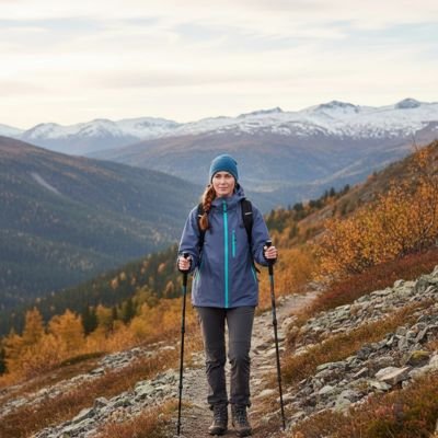 Veste imperméable légère randonnée portée